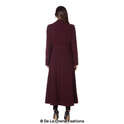 Wool Blend Double Breasted Maxi Coat (2004 - WOOL) - AllYearGoods