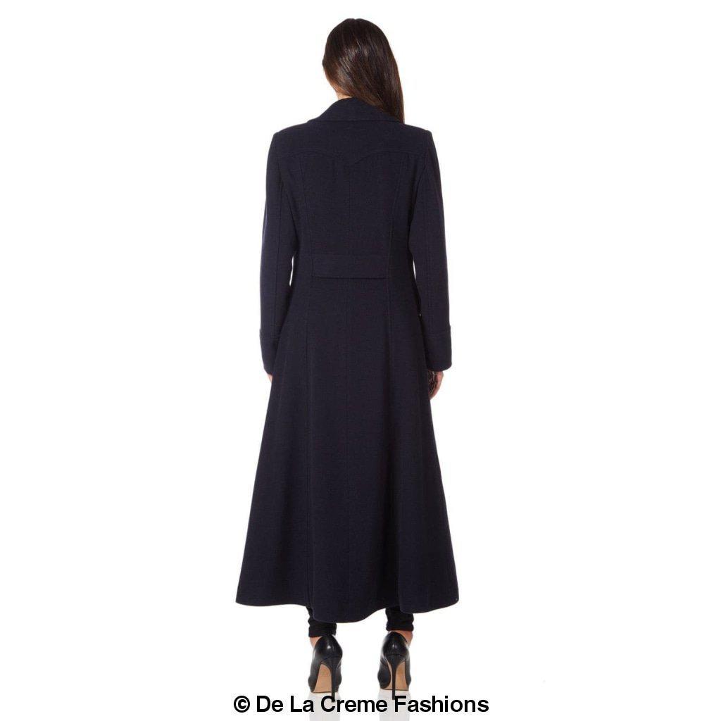 Wool Blend Double Breasted Maxi Coat (2004 - WOOL) - AllYearGoods