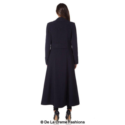 Wool Blend Double Breasted Maxi Coat (2004 - WOOL) - AllYearGoods