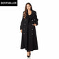 Wool Blend Double Breasted Maxi Coat (2004 - WOOL) - AllYearGoods