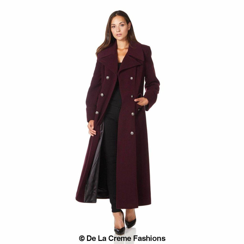 Wool Blend Double Breasted Maxi Coat (2004 - WOOL) - AllYearGoods