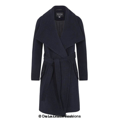 Wool Blend Large Lapel Duster Coat - AllYearGoods