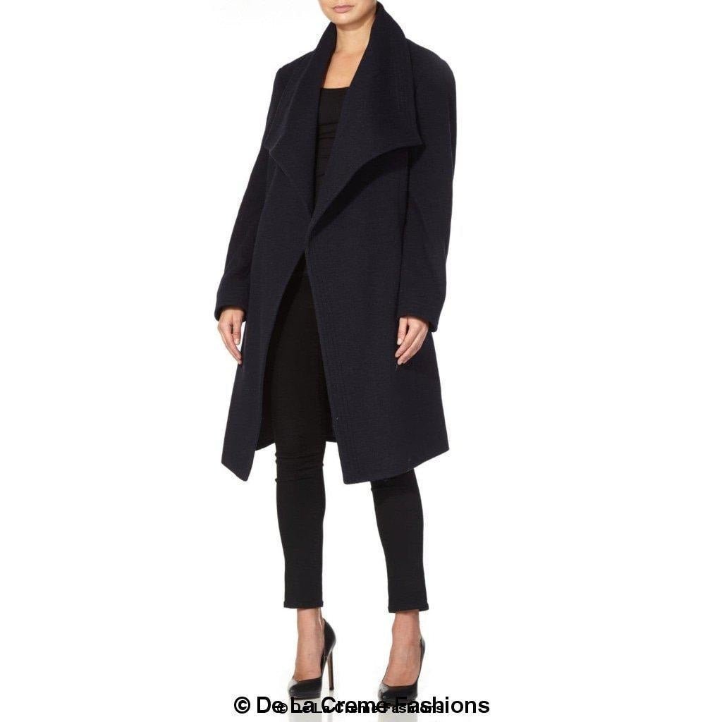 Wool Blend Large Lapel Duster Coat - AllYearGoods