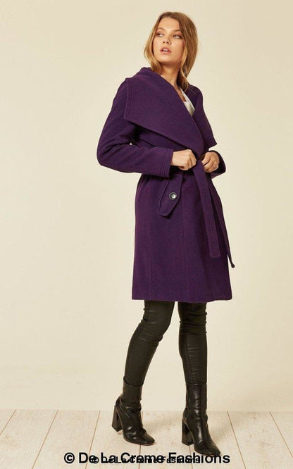 Wool Blend Large Lapel Duster Coat - AllYearGoods