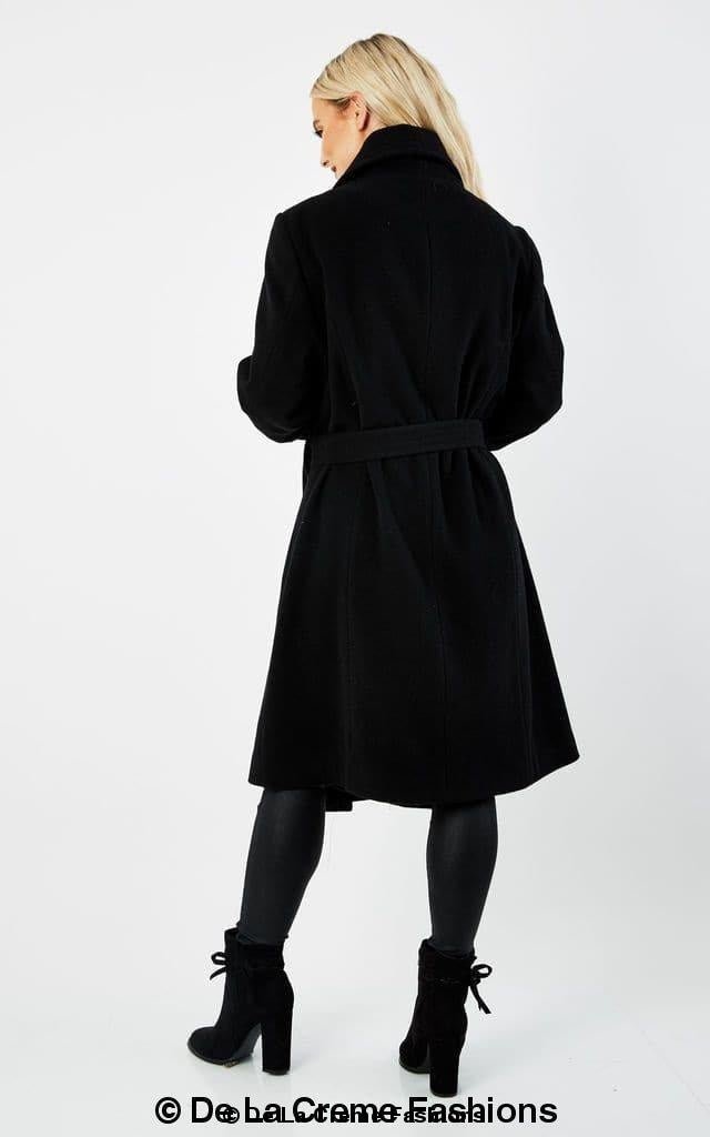 Wool Blend Large Lapel Duster Coat - AllYearGoods
