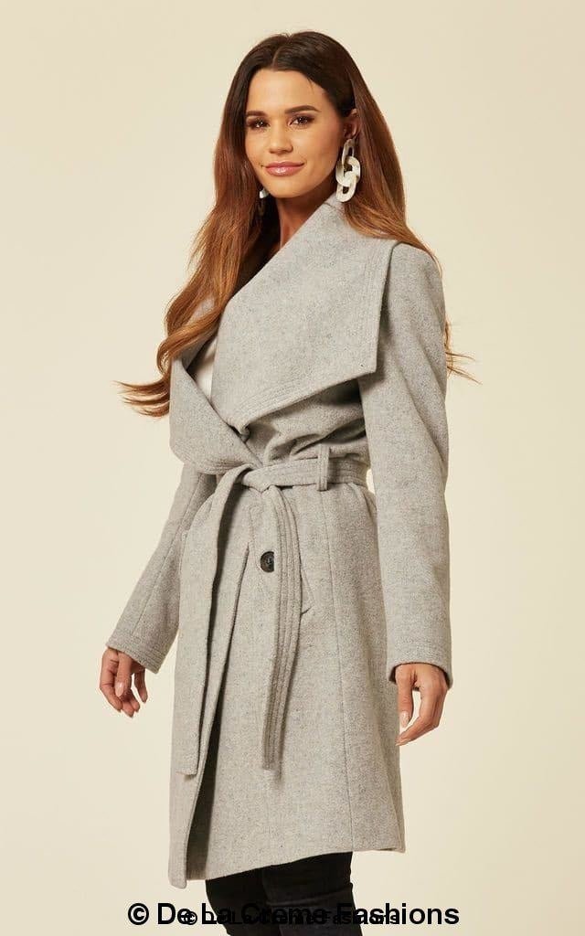 Wool Blend Large Lapel Duster Coat - AllYearGoods