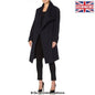 Wool Blend Large Lapel Duster Coat - AllYearGoods