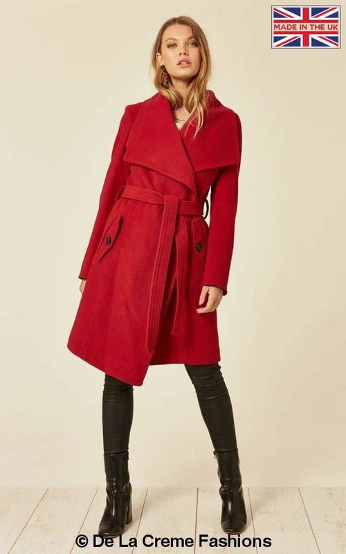 Wool Blend Large Lapel Duster Coat - AllYearGoods