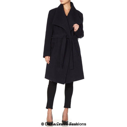 Wool Blend Large Lapel Duster Coat - AllYearGoods