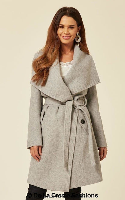 Wool Blend Large Lapel Duster Coat - AllYearGoods