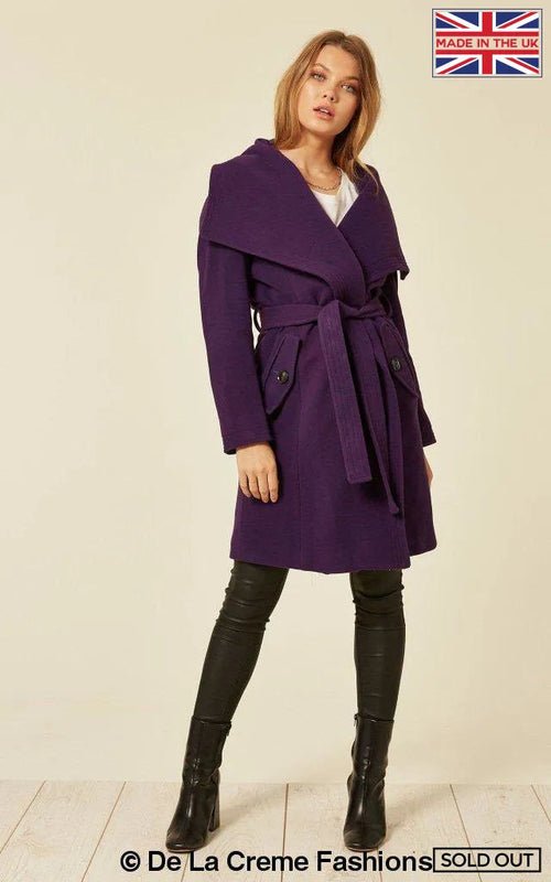 Wool Blend Large Lapel Duster Coat - AllYearGoods