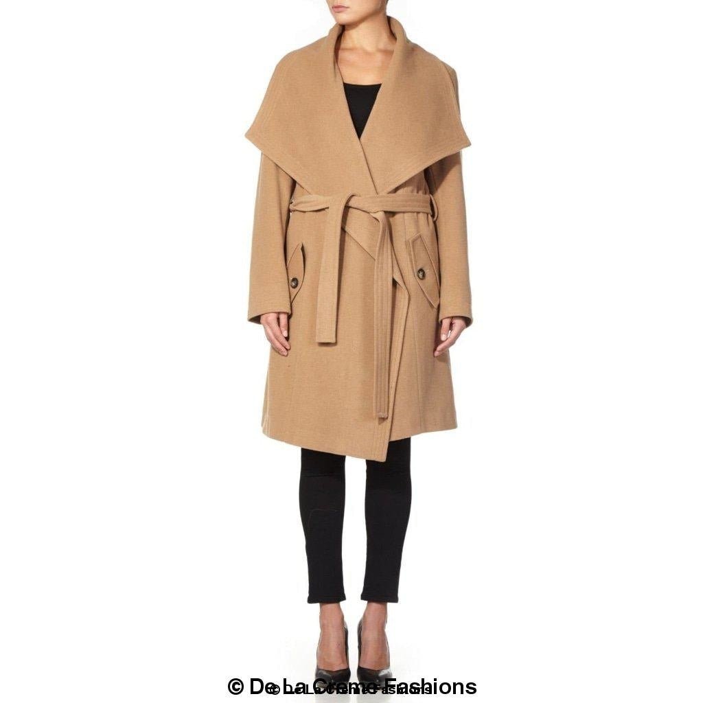 Wool Blend Large Lapel Duster Coat - AllYearGoods