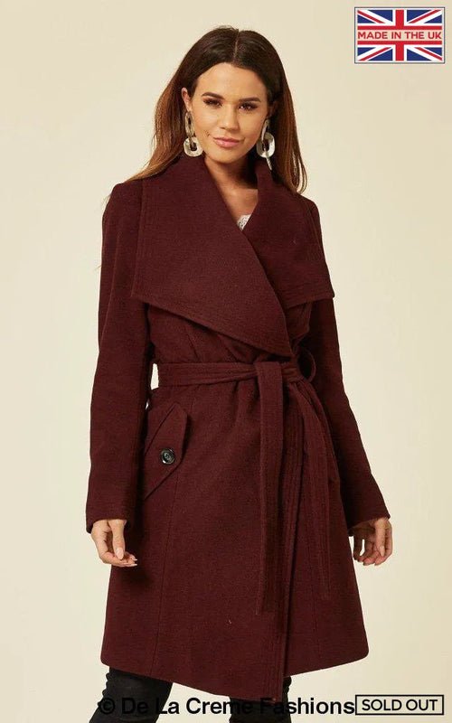 Wool Blend Large Lapel Duster Coat - AllYearGoods